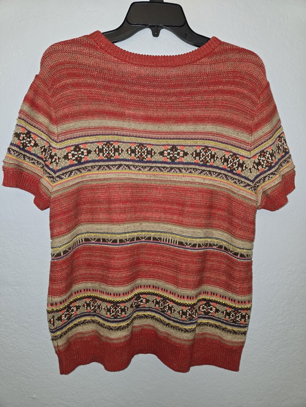 Lauren Ralph Lauren Geo-striped Short Sleeve Sweater, 1X - Picture 3 of 8